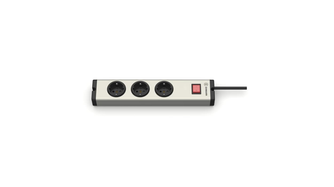Bodo Ehmann Type F - German Schuko 3 Gang Power Distribution Unit, 1.5m Cable, 16A, 230 V