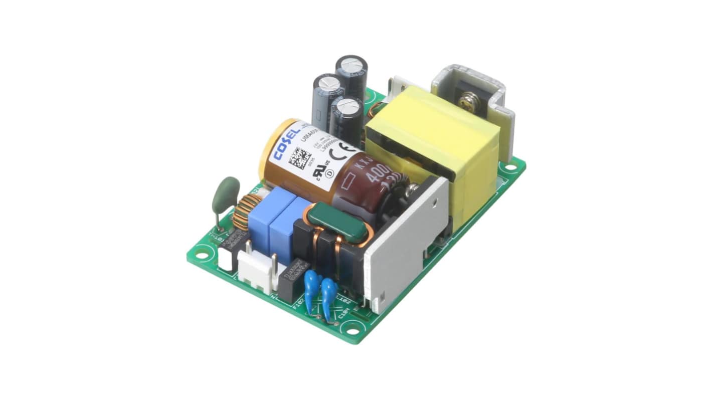 Cosel Switching Power Supply, UMA60F-12, 12V, 4.5A, 54W, 1 Output, 85 → 264V ac Input Voltage