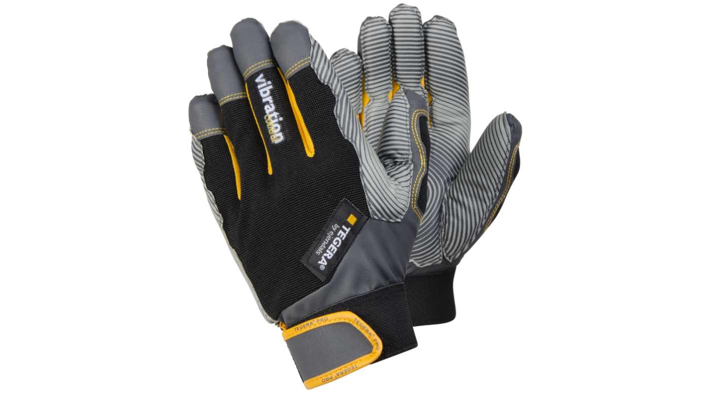 Tegera TEGERA PRO 9180A Black Microthan, Polyester, Vibrothan Anti-Vibration Gloves, Size 12