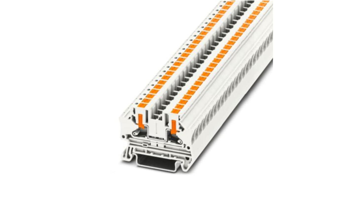 Phoenix Contact 1358168 White, 4mm², 1-Level, Push In Termination