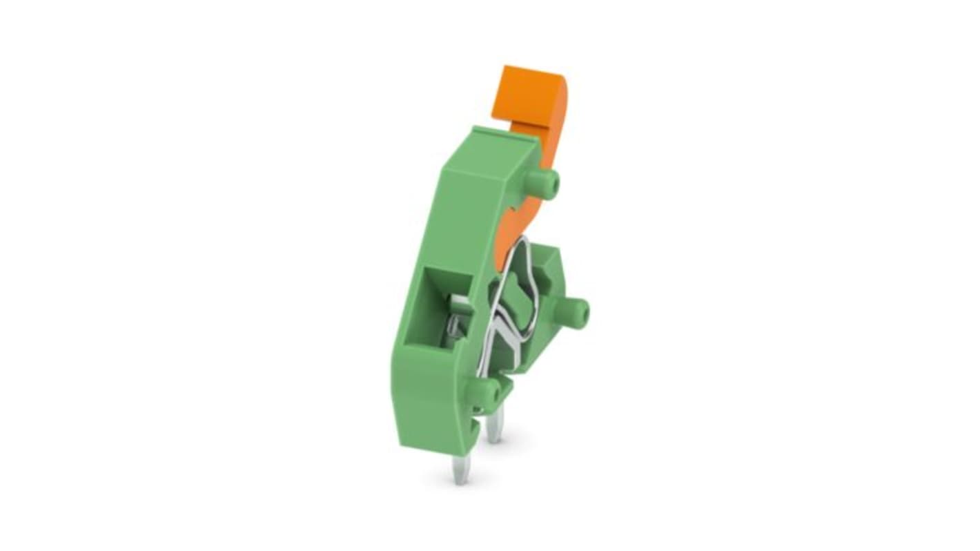 Phoenix Contact PCB Terminal Block, 1-Contact, 3.81mm Pitch, Wave Soldering, 1-Row, Push In Spring Termination
