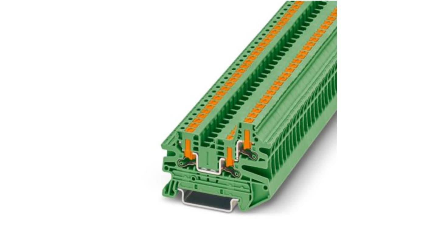 Phoenix Contact 1291498 Green, 2.5mm², 1-Level, Push In Termination