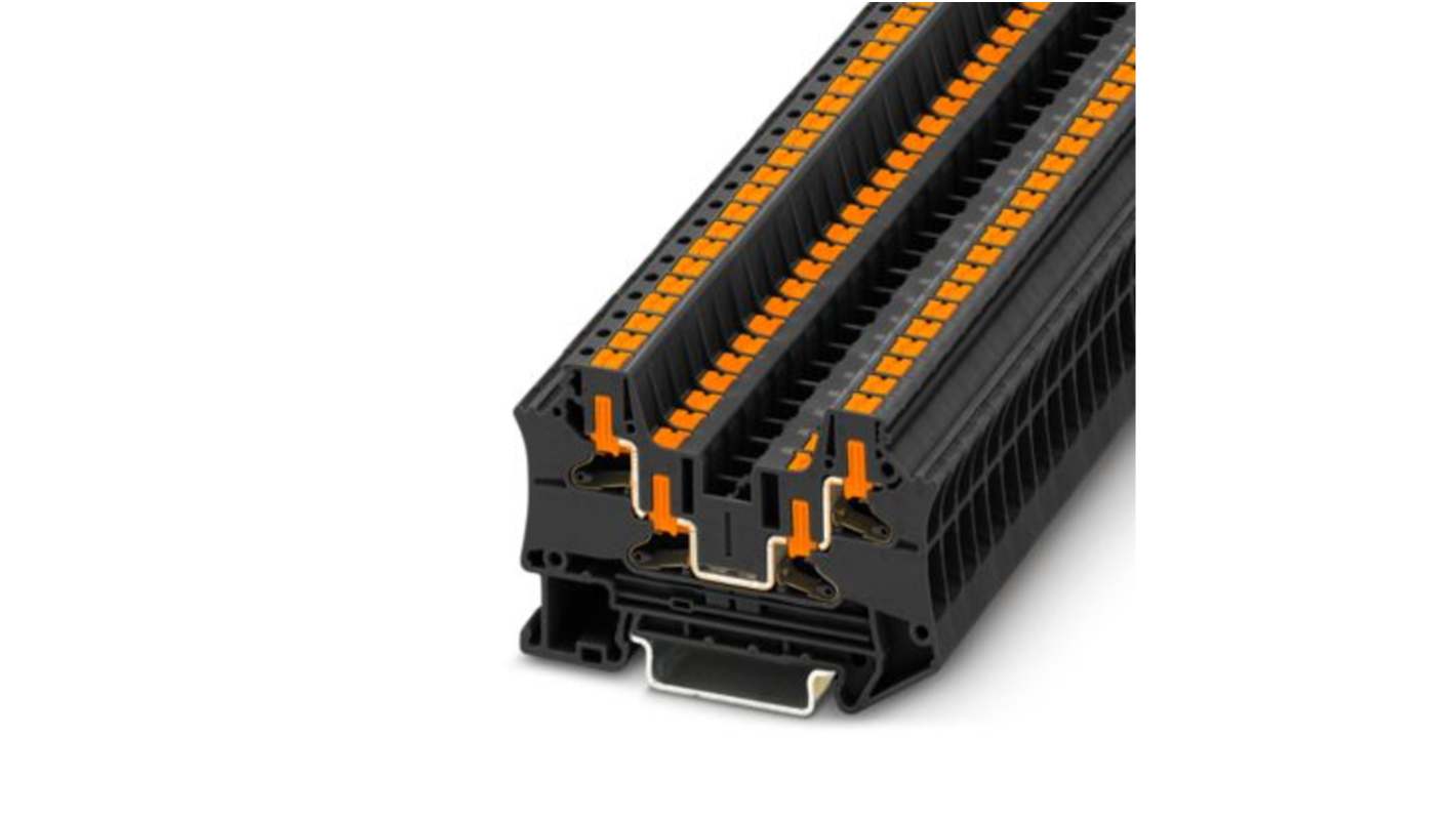 Phoenix Contact 1291898 Black, 4mm², 1-Level, Push In Termination