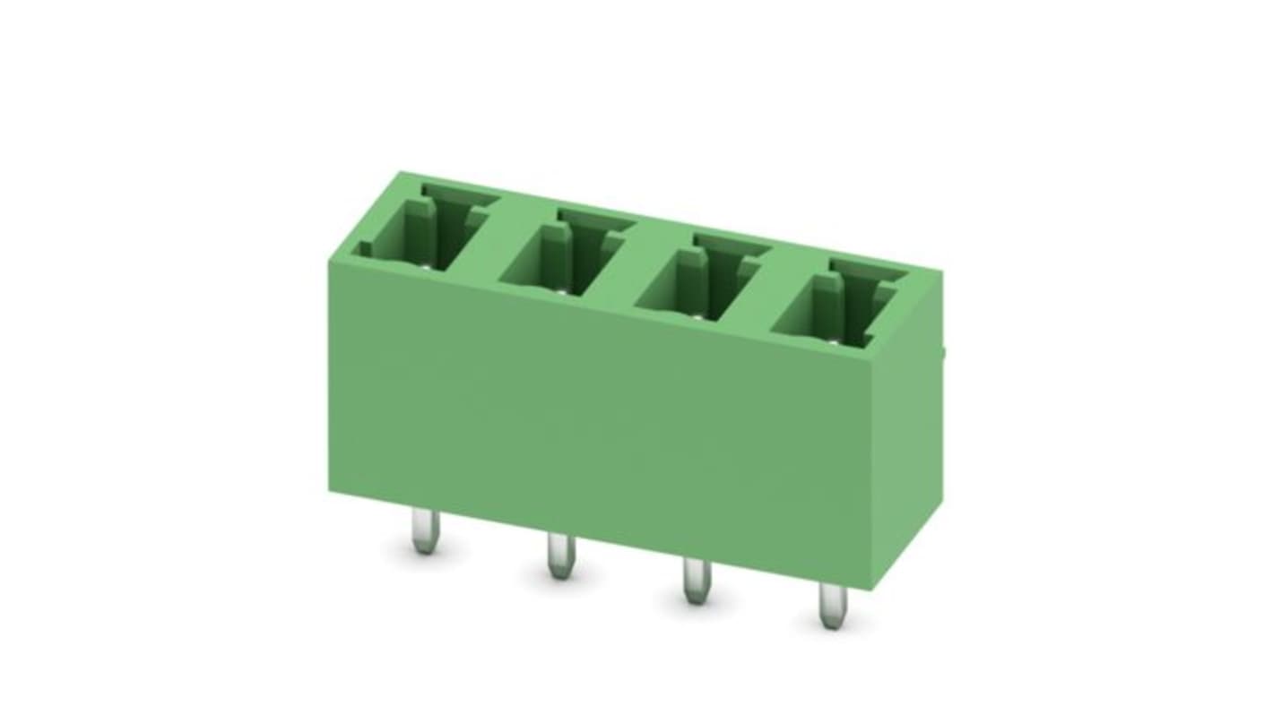 Phoenix Contact Straight Solder Mount PCB Header, 4 Contact(s), 5.08mm Pitch, 1 Row(s), Shrouded