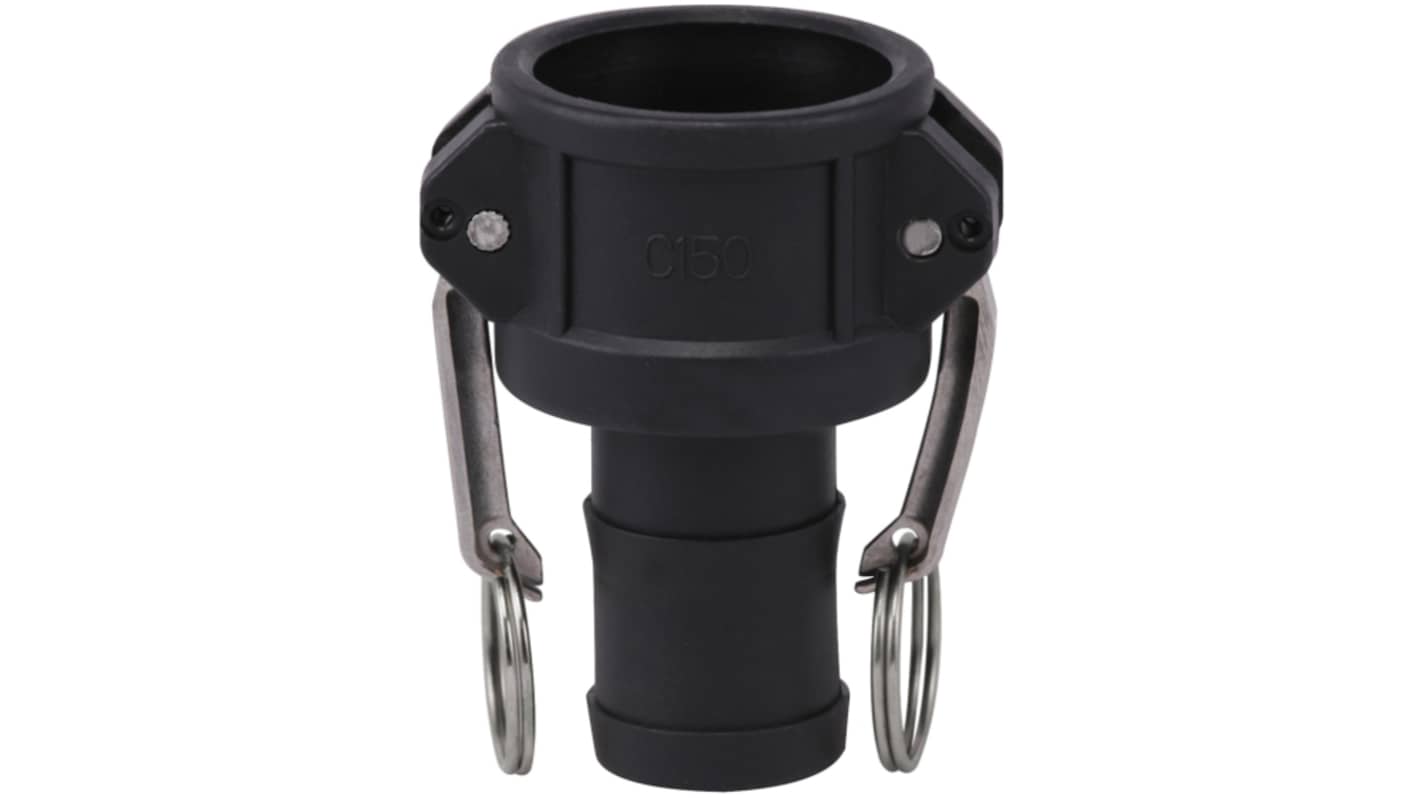 Sferaco Hose Connector, Straight Hose Coupling, BSP 1/4in 1/4in ID, 6 bar