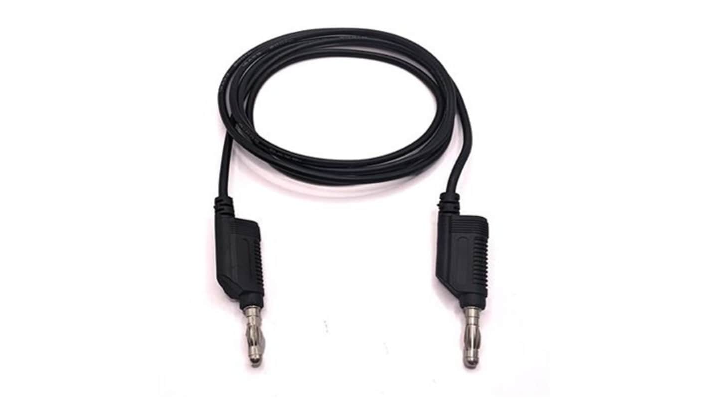 Mueller Electric Black Male Banana Connector, 4 mm Connector, Plug-In Termination, 19A, 60V