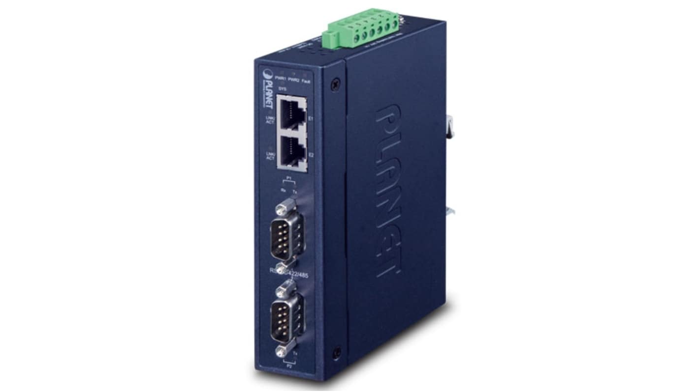 Server per dispositivo seriale Planet, 2 porte seriali, RS232, RS422, RS485, 921KBPS max