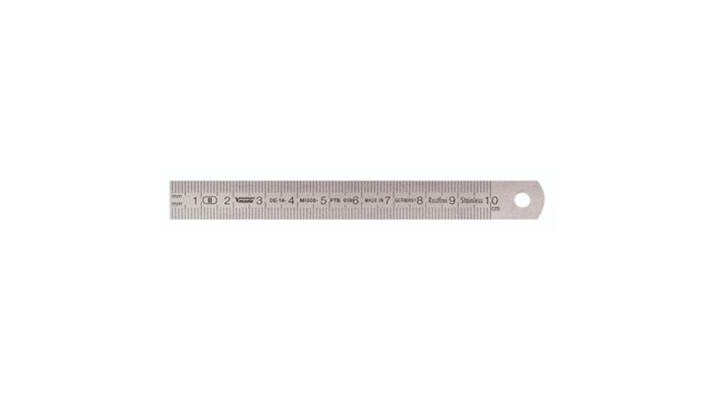 Vogel 100mm Steel Metric Ruler