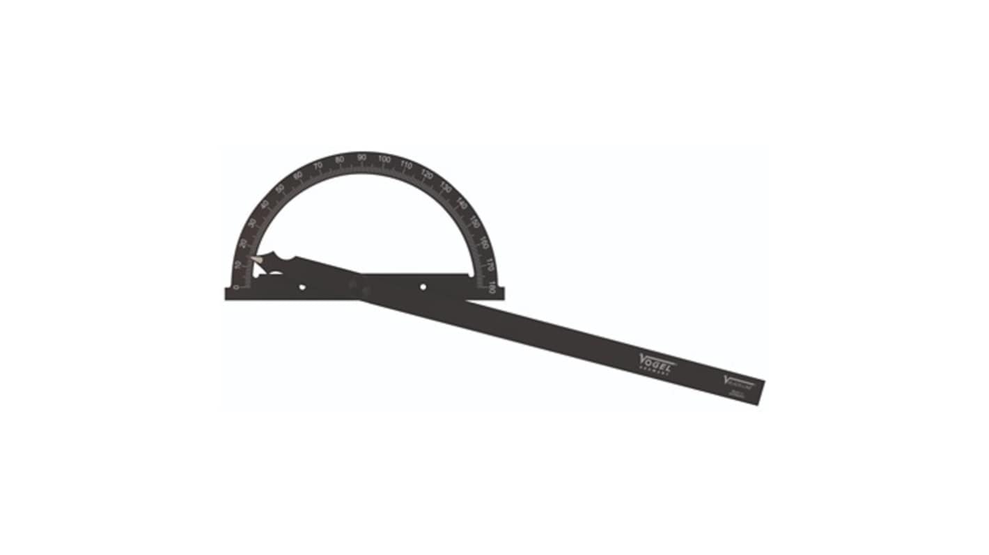Vogel 180° Metric  Vernier  Bevel Protractor, 120 Aluminium Blade