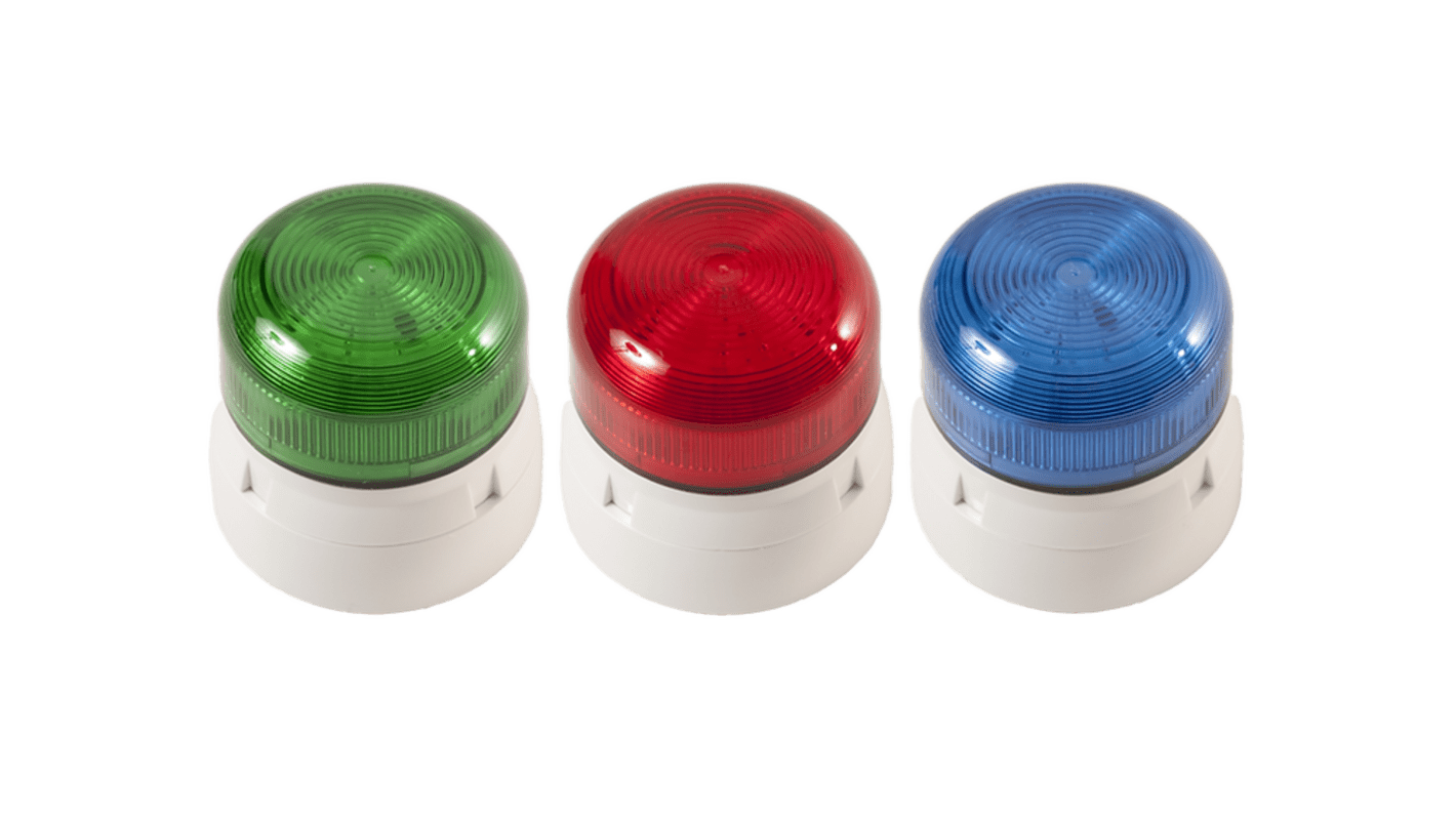 Klaxon QSB Series Blue Flashing, Static Beacon, 10 → 30 V, Standard, LED Bulb, IP65