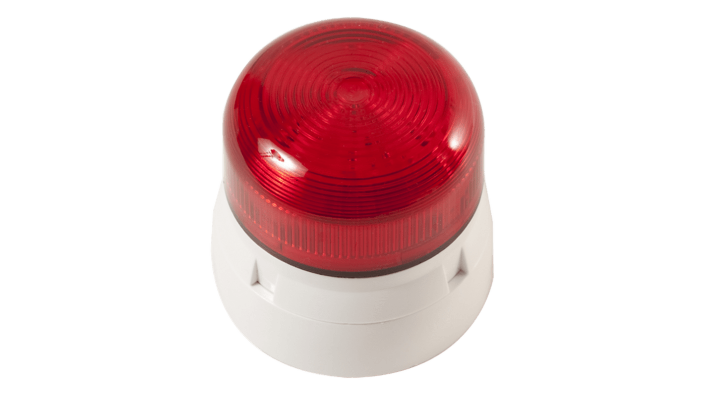 Klaxon QSB Series Red Flashing, Static Beacon, 110 V, Standard, LED Bulb, IP65