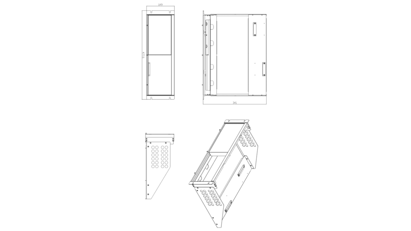 RS PRO Rack Mount Kit for Use with GPT-9904/9903, 645 x 625 x 395mm