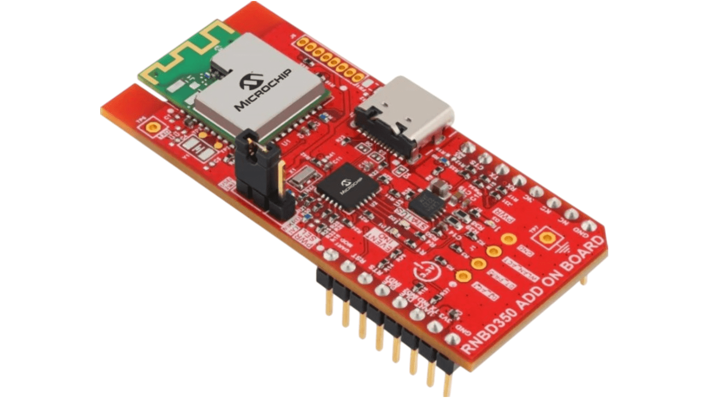Microchip RNBD350 Add-on Board RNBD350PE Bluetooth Add On Board for Bluetooth Low Energy RF Module EV65D15A