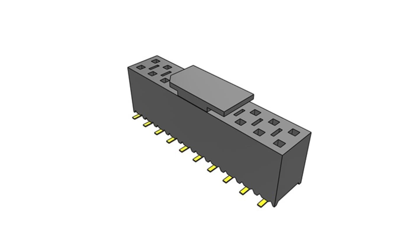 Samtec SSM Series Vertical Surface Mount PCB Socket, 20-Contact, 2-Row, 2.54mm Pitch, SMT Termination