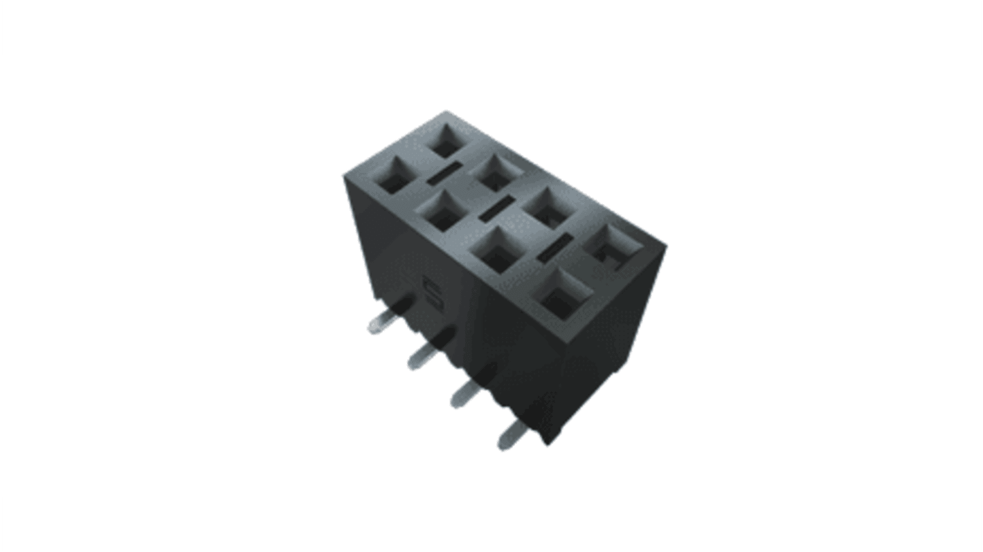 Samtec SSM Series Vertical Surface Mount PCB Socket, 12-Contact, 1-Row, 2.54mm Pitch, SMT Termination