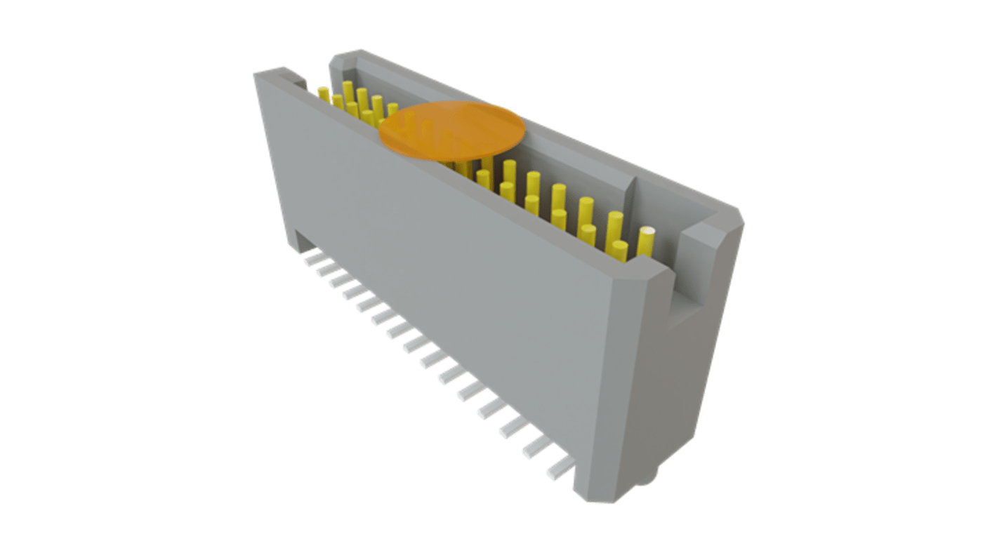 Samtec TFM Series Vertical Surface Mount PCB Header, 30 Contact(s), 1.27mm Pitch, 2 Row(s), Shrouded