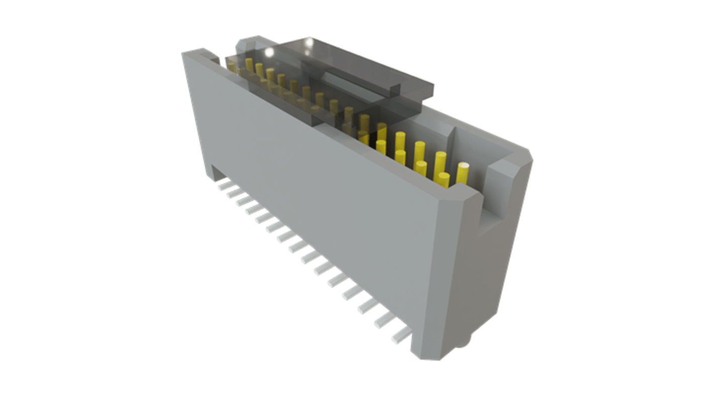 Samtec TFM Series Vertical Surface Mount PCB Header, 30 Contact(s), 1.27mm Pitch, 2 Row(s), Shrouded