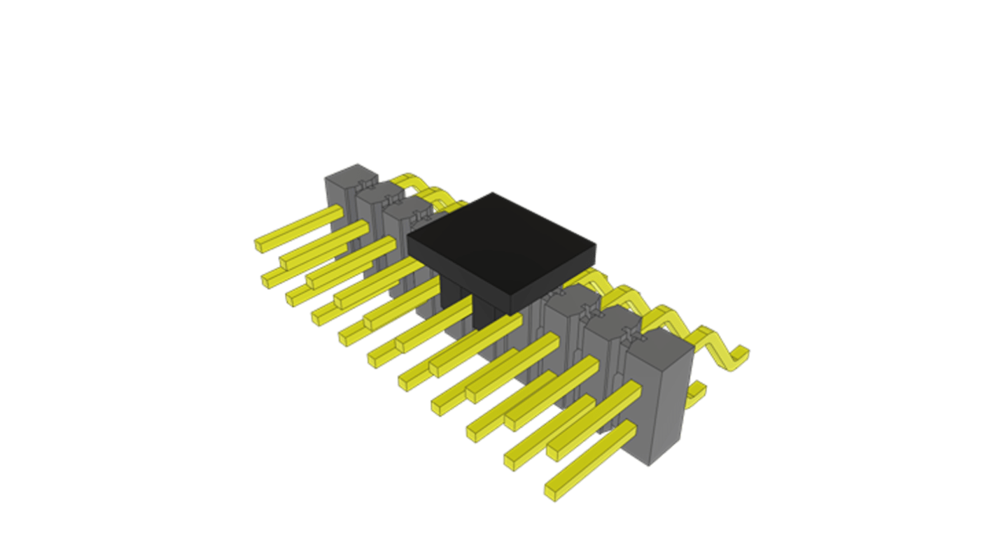 Samtec TSM Series Horizontal Surface Mount PCB Header, 20 Contact(s), 2.54mm Pitch, 2 Row(s), Unshrouded