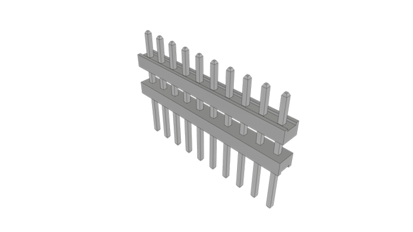 Samtec TW Series Vertical Surface Mount PCB Header, 10 Contact(s), 2mm Pitch, 1 Row(s), Unshrouded
