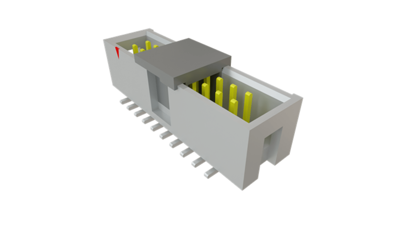 Samtec HTST Series Vertical Surface Mount PCB Header, 20 Contact(s), 2.54mm Pitch, 2 Row(s), Shrouded