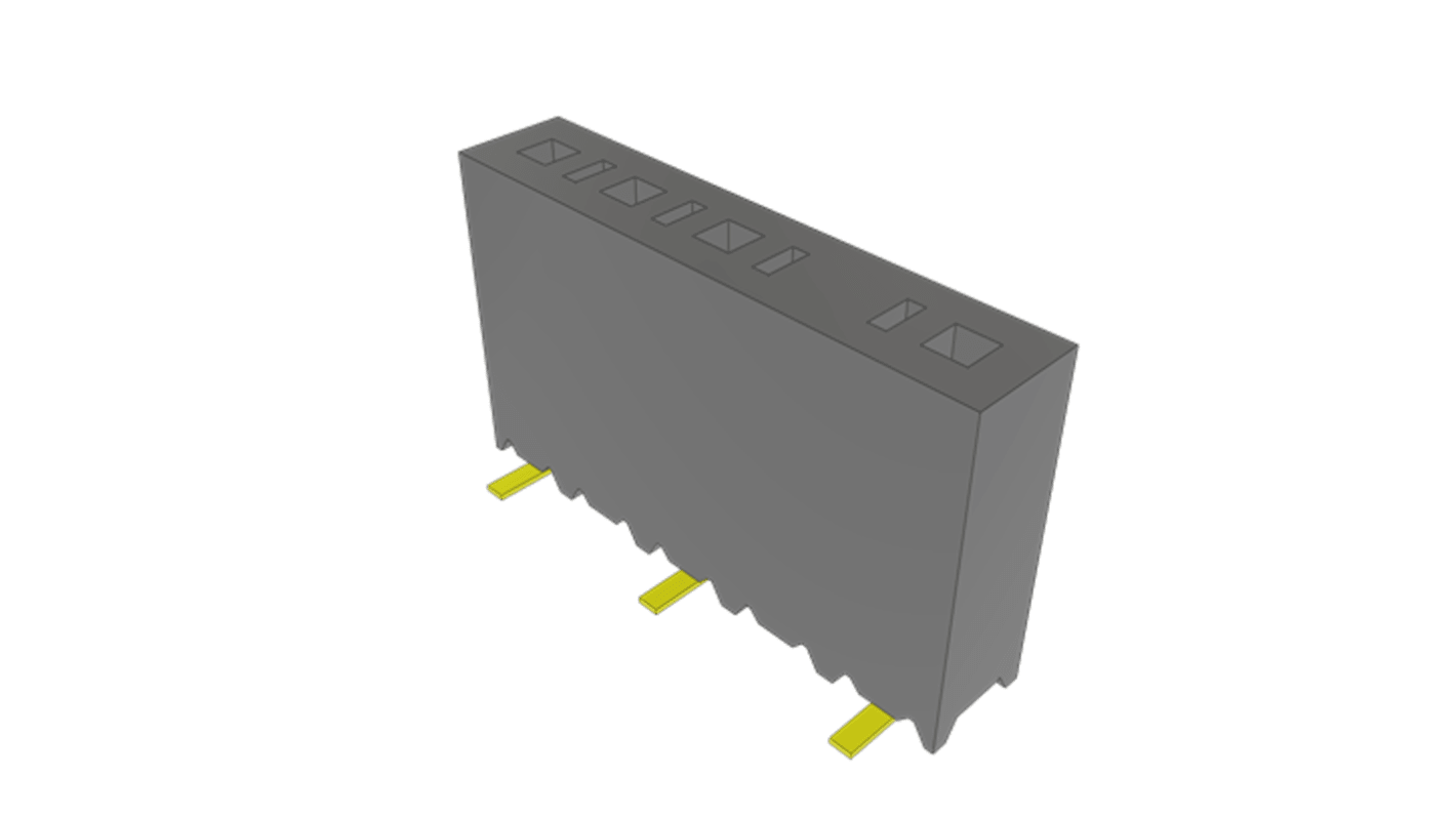 Samtec SSM Series Vertical Surface Mount PCB Socket, 10-Contact, 2-Row, 2.54mm Pitch, SMT Termination