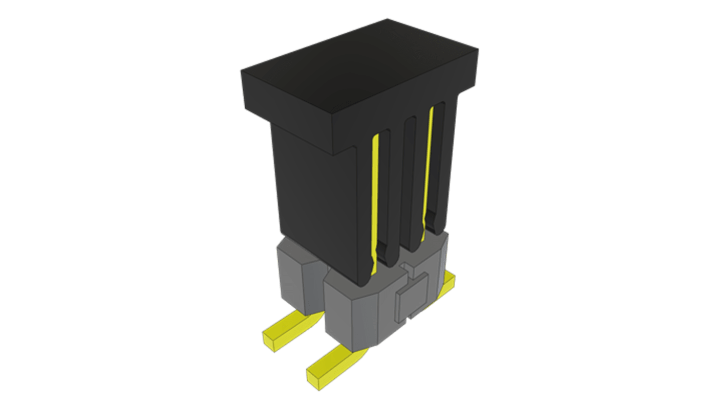 Samtec TSM Series Vertical Surface Mount PCB Header, 4 Contact(s), 2.54mm Pitch, 2 Row(s), Unshrouded