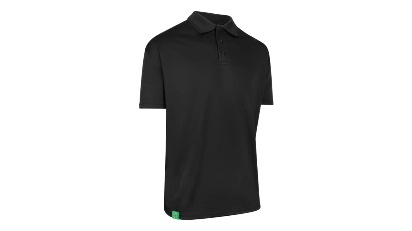 Beeswift Envirowear Black Polyester Polo Shirt, UK- L