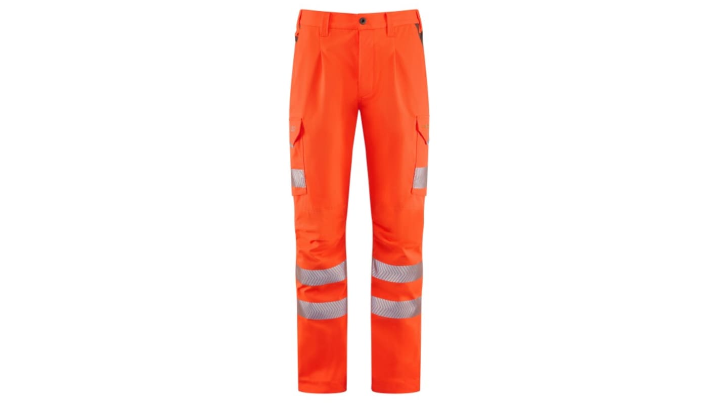 Leo Workwear WINSFORD Orange Durable, Lightweight Hi Vis Trousers
