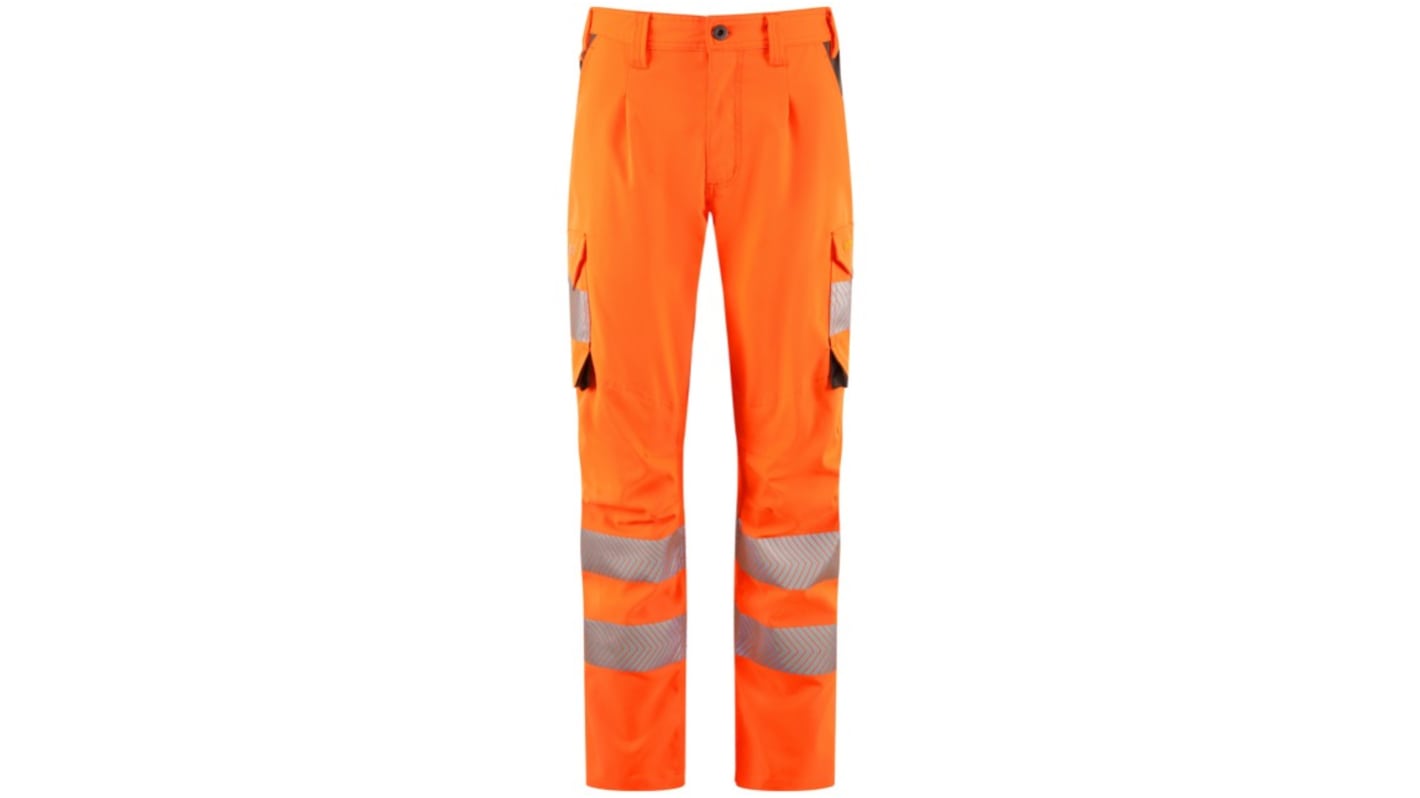 Leo Workwear WINSWELL Orange Durable, Stretchy Hi Vis Trousers Leg Length 27in