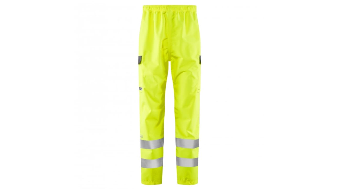 Leo Workwear WESTLEIGH Yellow Breathable, Waterproof, Windproof Hi Vis Trousers