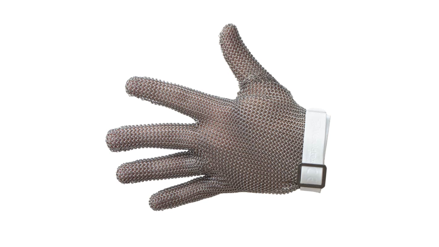 Manulatex GCM White Stainless Steel Abrasion Resistant, Cut Resistant Work Gloves, Size S