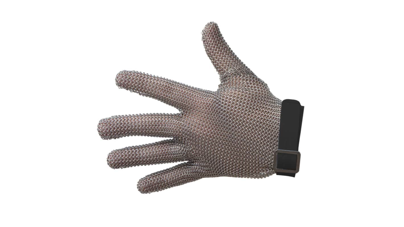 Manulatex GCM Black Stainless Steel Abrasion Resistant, Cut Resistant Work Gloves, Size 4