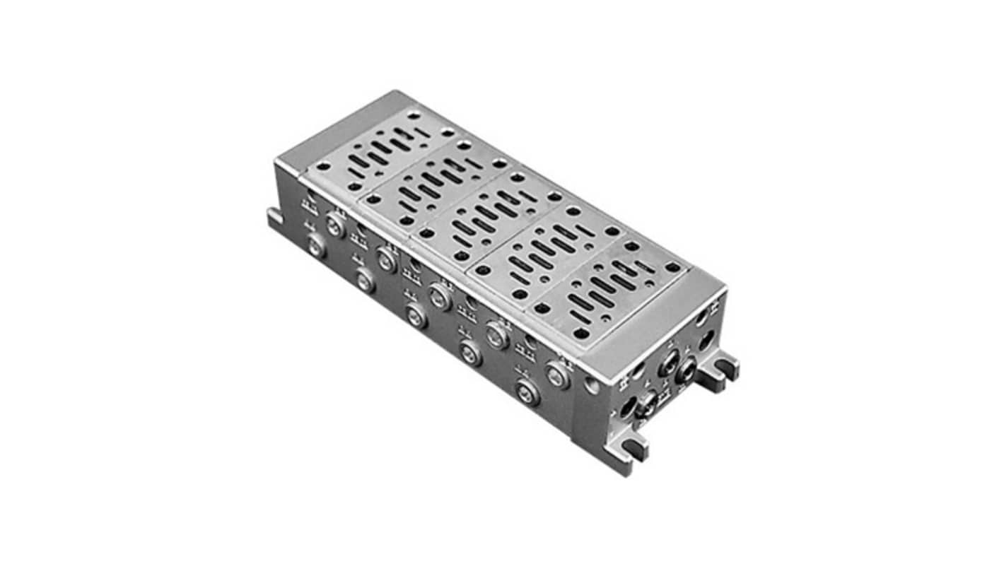 SMC EAXT502 series 10 station Rc 3/8 Manifold Block for use with Valve, EAXT502-1-10AX