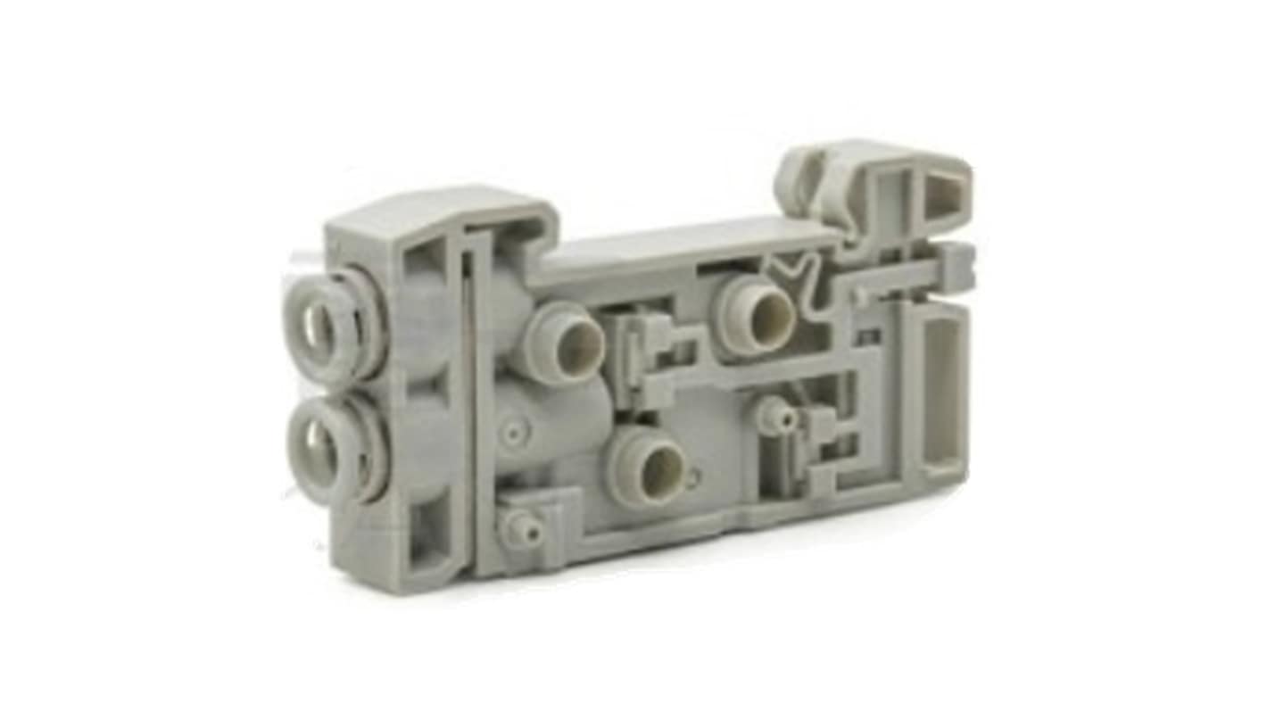 SMC SX3000 series One-Touch Fitting 6 mm Manifold Block for use with Valve, SX3000-50-20A-C6-Q