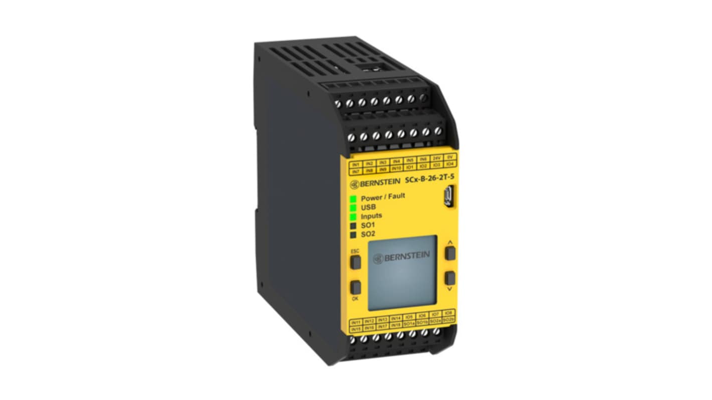 Bernstein AG SCx Series Safety Controller, 26 Safety Inputs, 2 Safety Outputs, 24 V dc