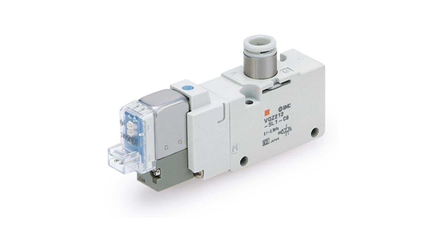 SMC 3/2 Pneumatic Solenoid Valve - Solenoid VQZ2000 Series 24V dc