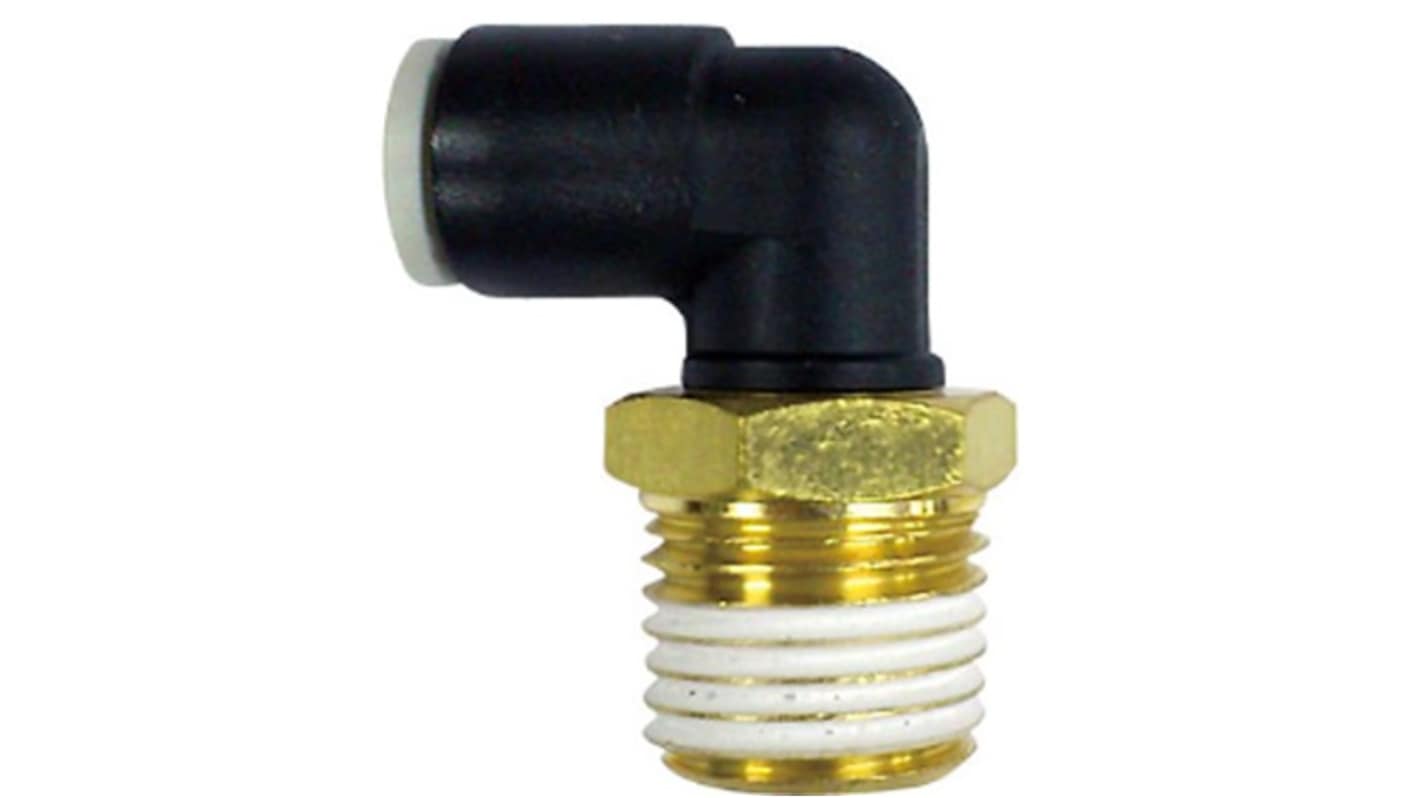 SMC KQ2 Series One-touch Fitting, Push In 10 mm to R 3/8 Male, Threaded Connection Style, KQ2L10-03AS-X35