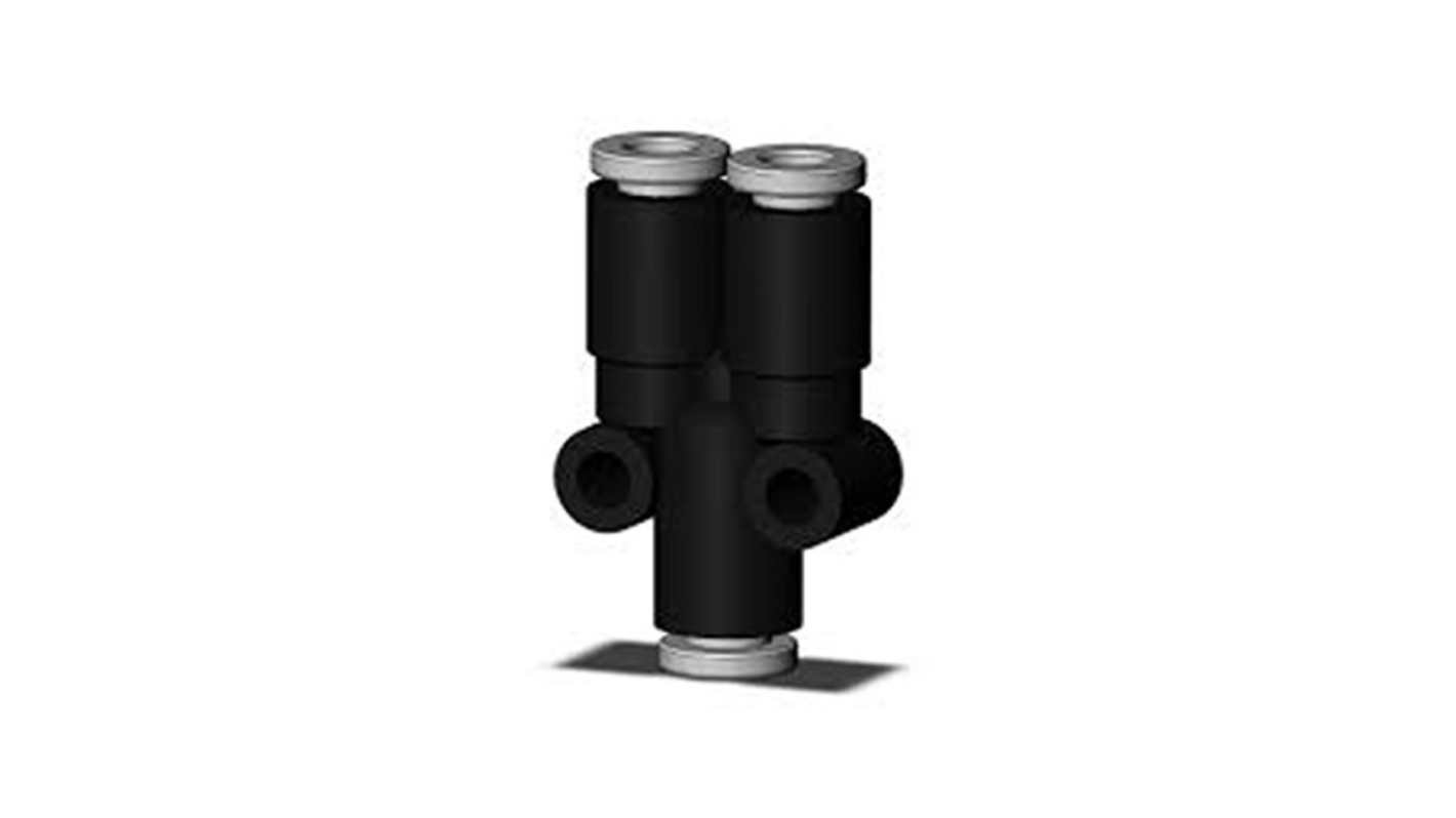 SMC KQ2 Series One-touch Fitting, Push In 6 mm to 6 mm, Push-in Connection Style, KQ2U06-99A-X35