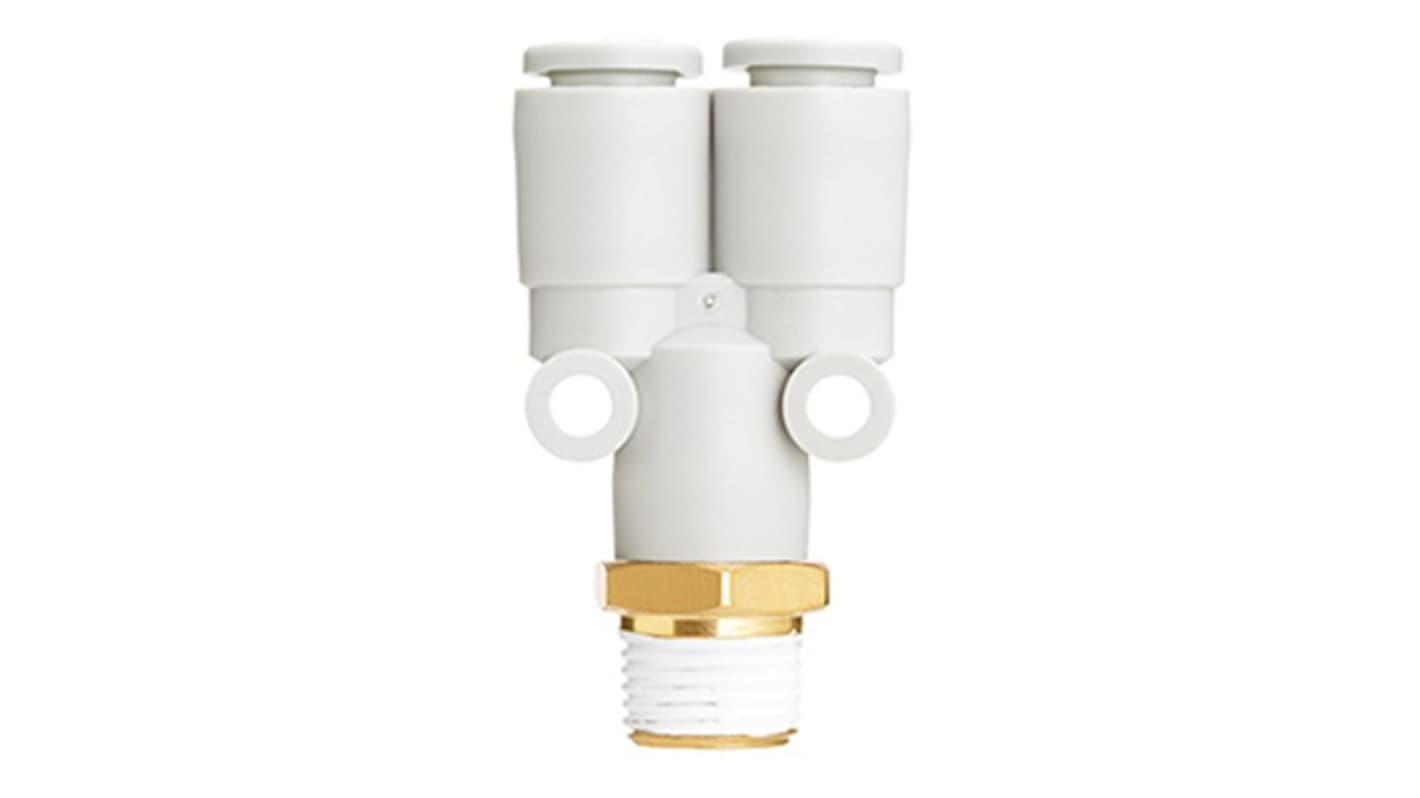 SMC KQ2 Series One-touch Fitting, Push In 8 mm to Push In 8 mm, Push-in Connection Style, KQ2U08-00A-X35