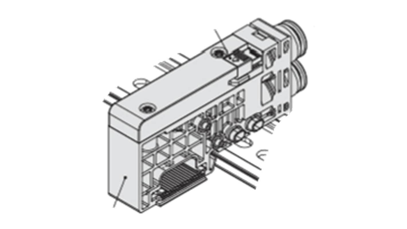 SMC SJ3000 series One-Touch Fitting 6 mm Manifold Block for use with Valve, SJ3000-50-1AS-C6