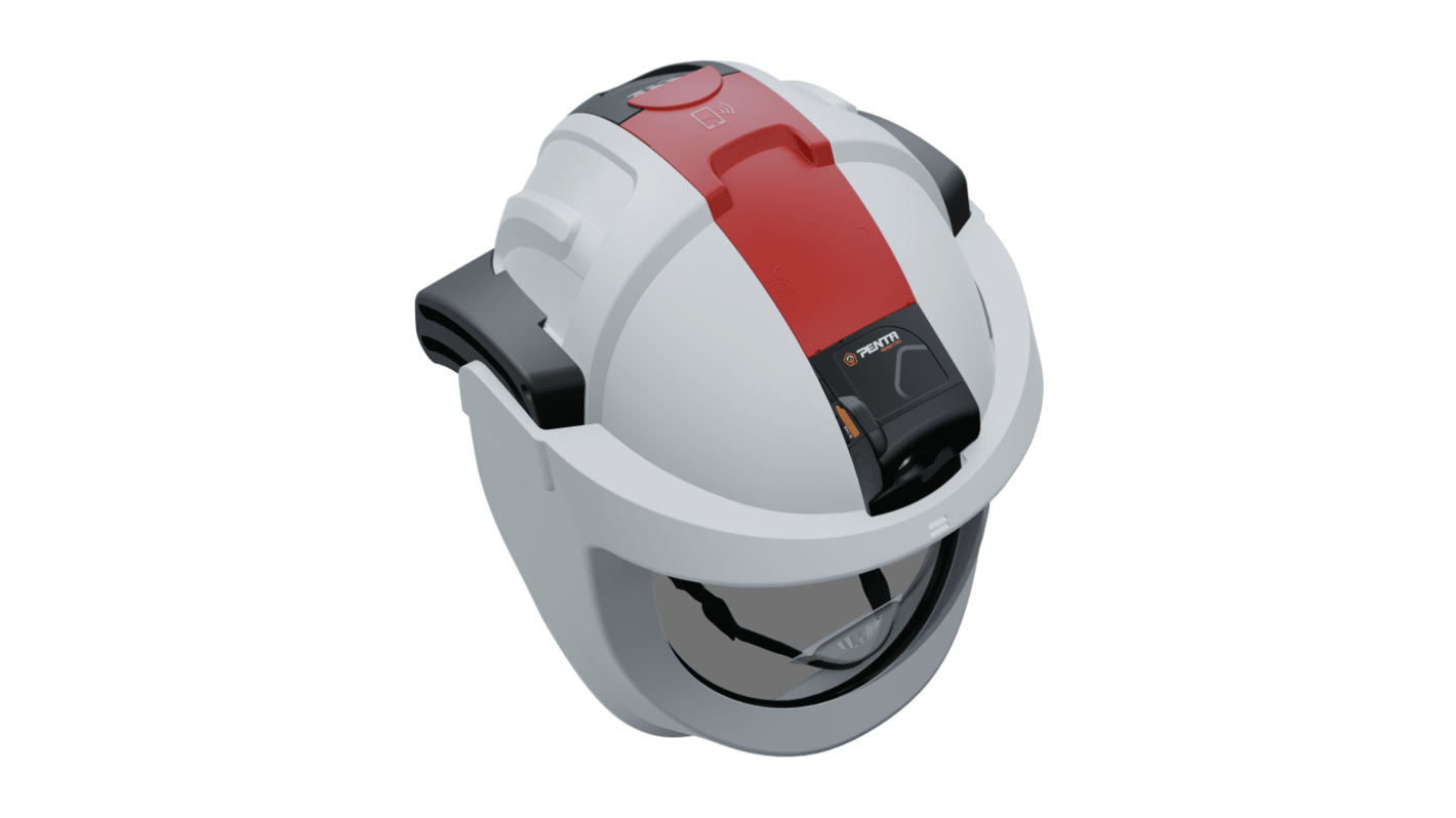 Penta Visarc White Hard Hats with Chin Strap, Adjustable