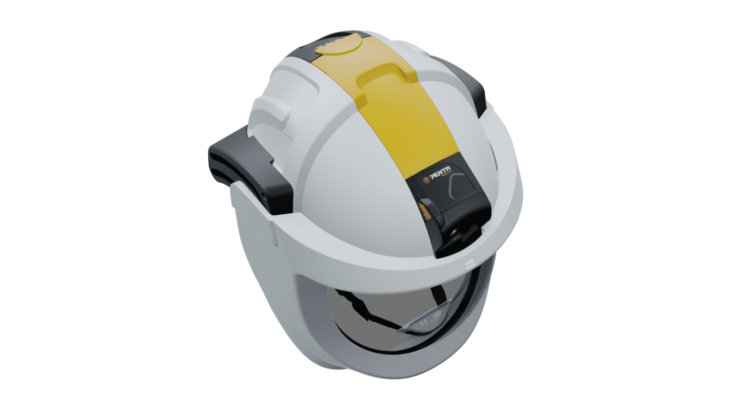 Penta Visarc White Hard Hats with Chin Strap, Adjustable