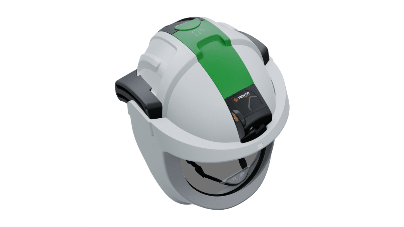 Penta Visarc White Hard Hats with Chin Strap, Adjustable