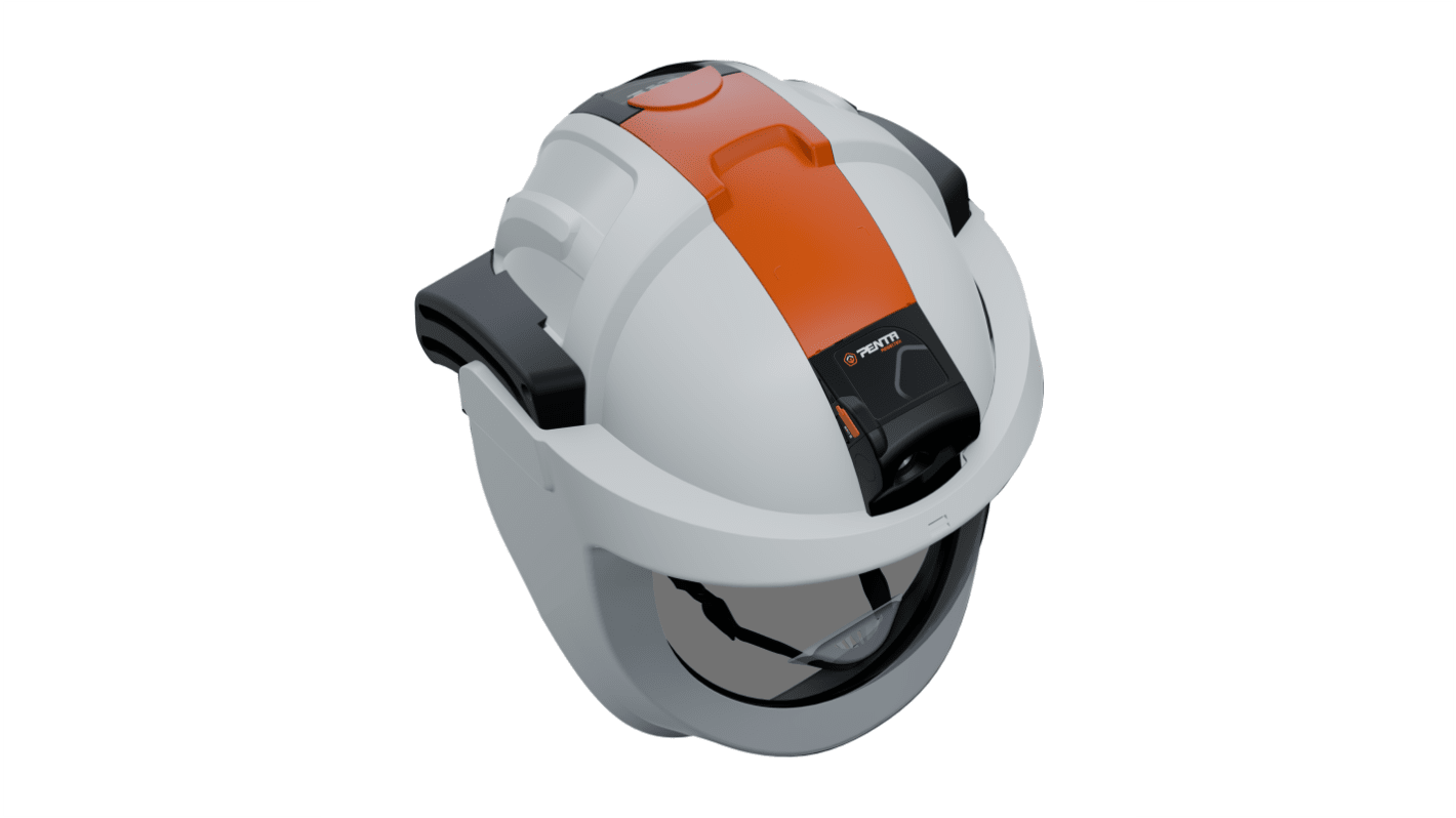 Penta Visarc White Hard Hats with Chin Strap, Adjustable