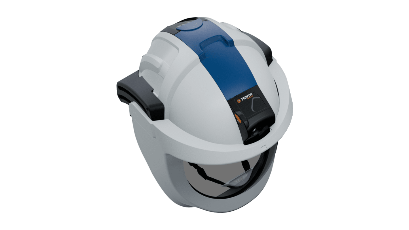 Penta Visarc White Hard Hats with Chin Strap, Adjustable
