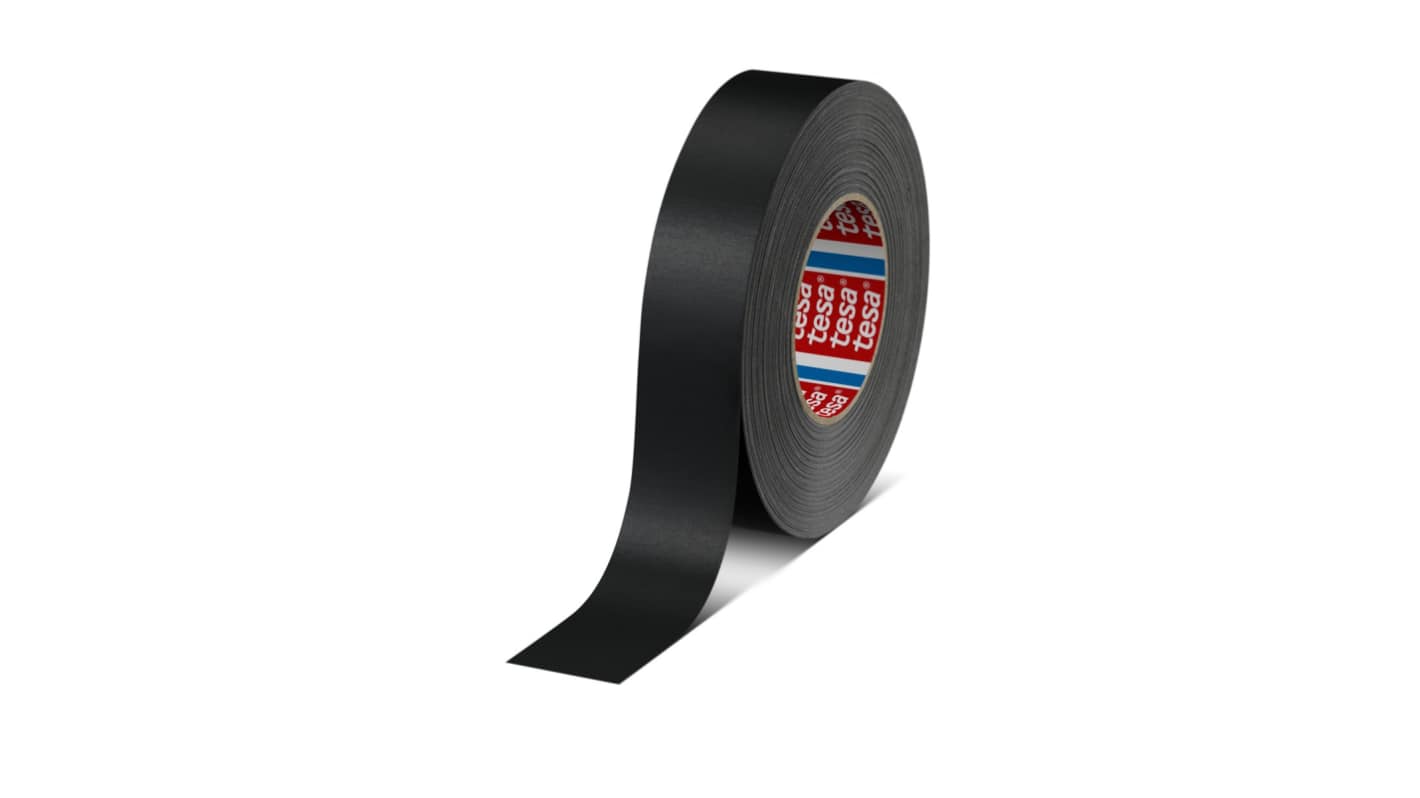Tesa 04651-00507-00 Cloth Tape, 50m x 38mm, Black, Acrylic Coated Finish