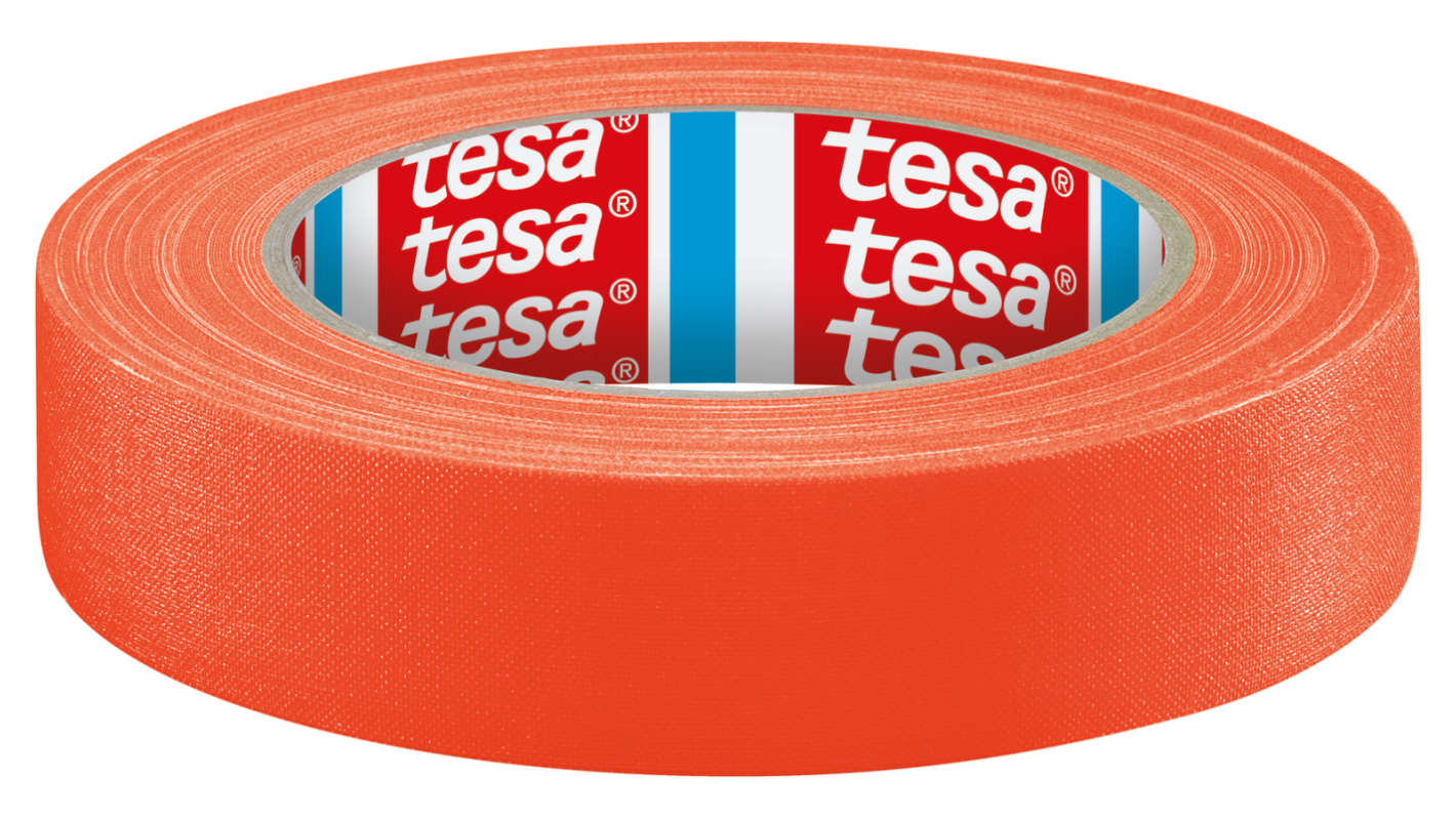 Tesa 04671-00049-10 Orange Acrylic Coated Gaffa Tape, 19mm x 25m, 0.28mm Thick