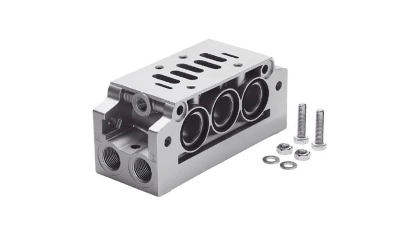 Festo NAVW series NPT 1/2 Manifold Base for use with Pneumatic Valves, 152794
