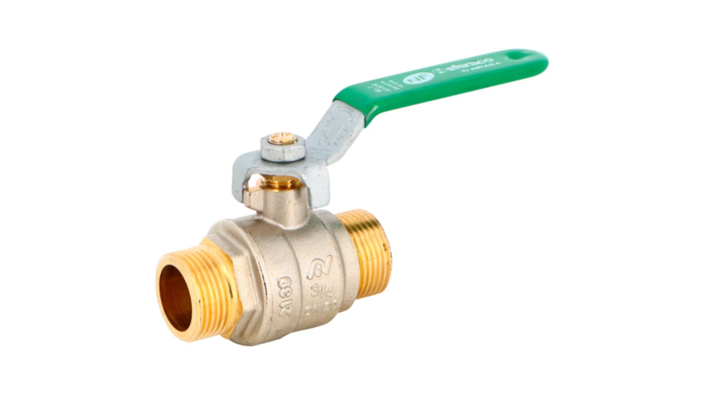 Sferaco Nickel Plated Brass Ball Valve, Ball Valve, Threaded, BSP 3/8in, 40bar Operating Pressure