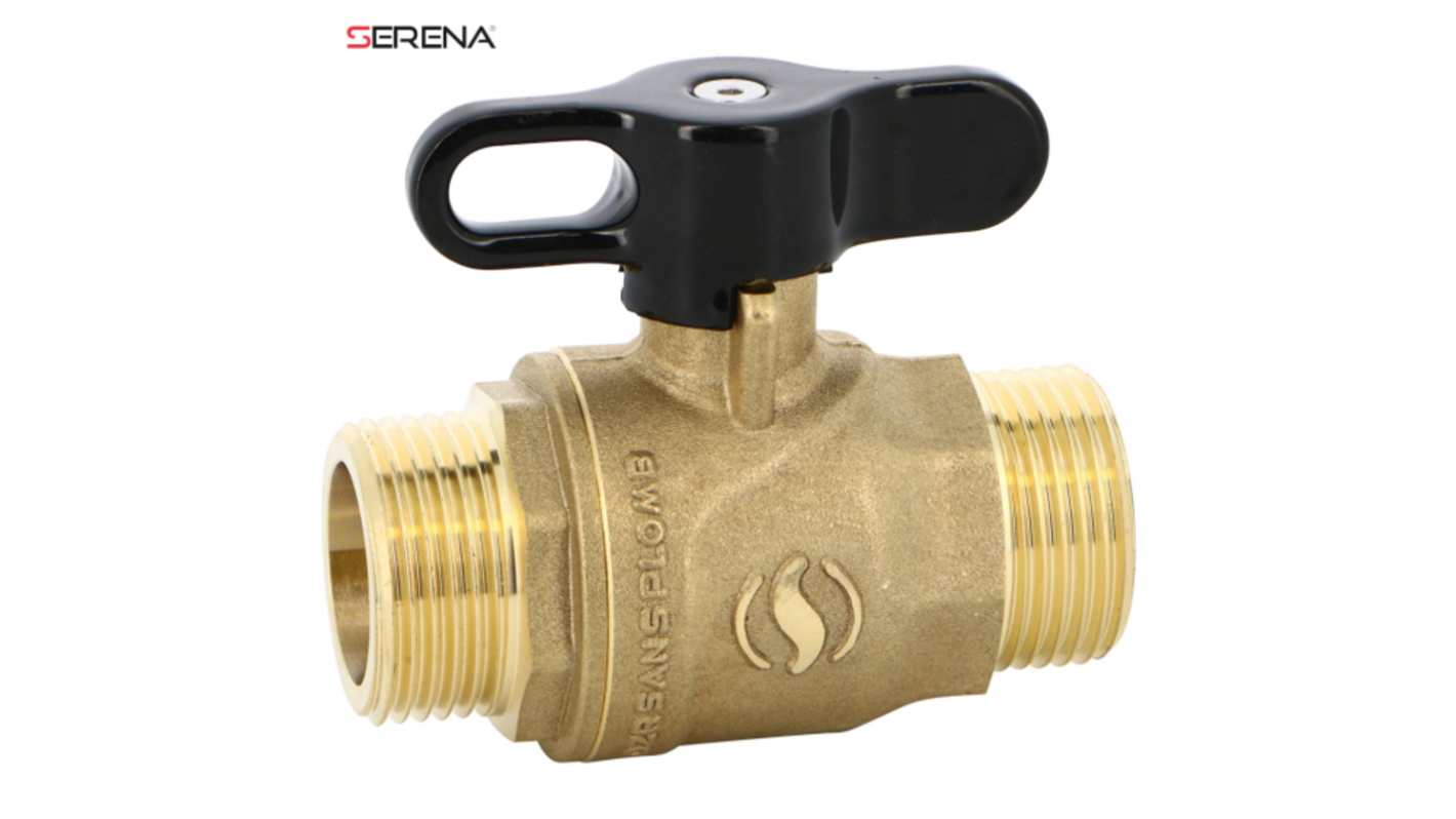 Sferaco Nickel Plated Brass Ball Valve, Ball Valve, Threaded, BSP 1in, 40bar Operating Pressure